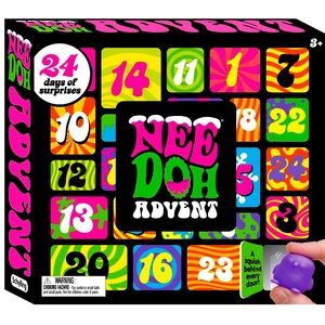 Schylling NeeDoh Advent Calendar, 24 Days of Surprise Mini Squish Sensory Toys